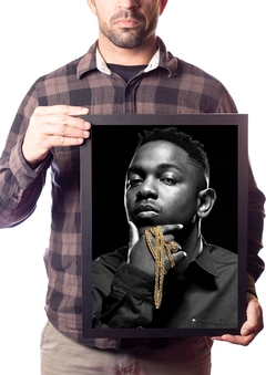 Quadro Decorativo Kendrick Lamar Rapper Poster Moldurado