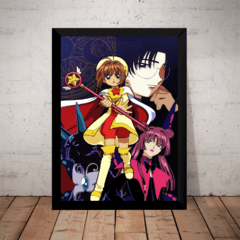 Quadro Anime Sakura Card Captors Geek Poster Com Moldura