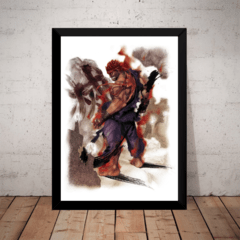 Quadro Decorativo Game Arte Street Fighter Akuma