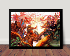 Quadro Street Fighter Gamer Arte Poster Moldura