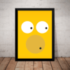 Quadro Os Simpsons Homer Arte Simplista Poster Moldurado