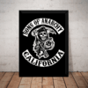 Quadro Serie Sons Of Anarchy Logo Poster Com Moldura