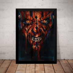 Quadro Decorativo Stars Wars Arte Darth Maul