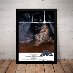 Quadro Stars Wars Retro Vitage Poster Cartaz Moldura