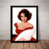 Quadro Decorativo Elizabeth Taylor Foto Colorida Retro