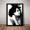 Quadro Decorativo Fotografia Elizabeth Taylor Moldura