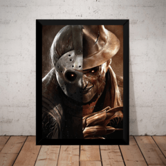 Quadro Freddy X Jason Terror Horror Arte Krueger