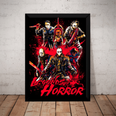 Quadro Decorativo Lendas Dos Filmes De Horror Arte Terror