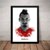 Quadro Decorativo Zlatan Ibrahimovic Futebol Arte