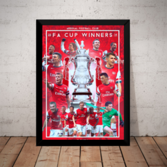 Quadro Arsenal Campe?o 2014 Fa Cup Futebol Poster Moldurado