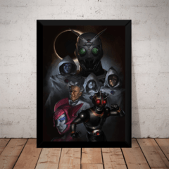 Quadro Decorativo Black Kamen Rider Rx Tokusatsu Anime