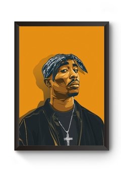 Quadro Rap Tupac Poster Moldurado