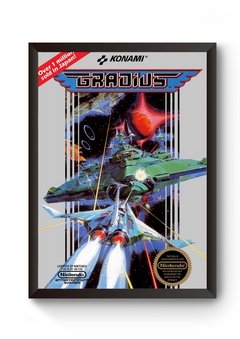 Quadro Capa Gradius Nintendinho Poster Moldurado