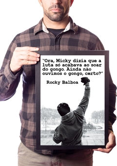 Quadro Rocky Balboa Frase Motivacional Poster Moldurado