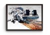 Quadro Carros Iconicos Delorean Poster Moldurado