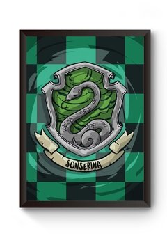 Quadro Harry Potter Sonserina Poster Moldurado