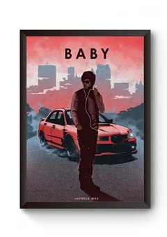 Quadro Car Legends Baby Driver Poster Moldurado