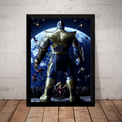 Quadro Thanos Vs Vingadores Guerra Infinita Arte