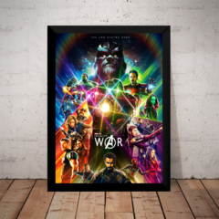 Quadro Filme Vingadores Guerra Infinita Hq Poster Moldura