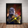 Quadro Thanos Arte Vingadores Guerra Infinita Filme Hq