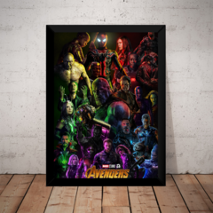 Quadro Vingadores Guerra Infinita Arte Thanos Hq