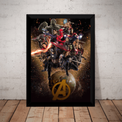 Poster Quadro Arte Vingadores Guerra Infinita Hq