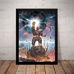 Quadro Poster Moldura Thanos Vingadores Guerra Infinita