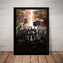 Quadro Vingadores Guerra Infinita Filme Poster Com Moldura