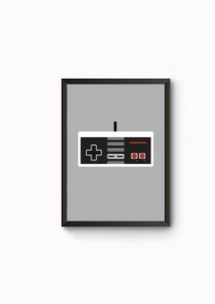 Poster Moldurado Retrô Gamer Controle Nes