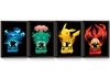 Kit 4 Quadros Pokemon Game Boy Poster Moldurado