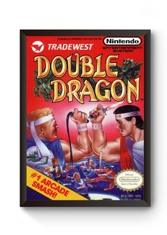 Quadro Capa Double Dragon Nintendinho Poster Moldurado