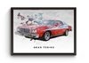 Quadro Carros Iconicos Gran Torino Poster Moldurado