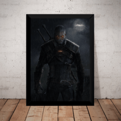 Quadro Geralt Game The Witcher Arte Poster Moldurado