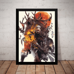 Quadro Decorativo The Witcher 3 Wild Hunt Poster Moldura