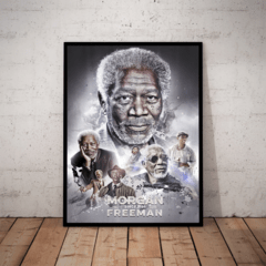 Quadro Decorativo Morgan Freeman Ator Arte