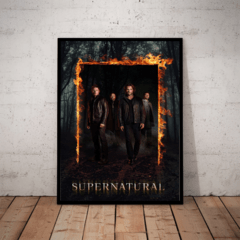 Quadro Poster Moldura Supernatural Winchester Seriado