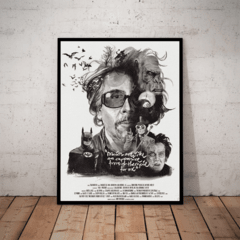 Quadro Diretor Tim Burton Cinema Arte Filmes Classicos