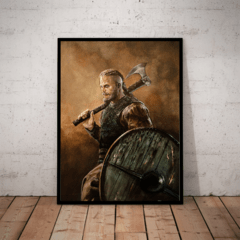 Quadro Decorativo Vikings Ragnar Lothbrok Arte
