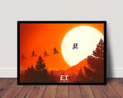 Quadro Filme E.t. O Extraterrestre Arte Poster Com Moldura