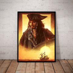 Quadro Decorativo Piratas Do Caribe Jack Sparrow Arte