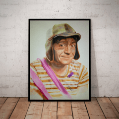 Lindo Quadro Arte estilo pintura Chaves Chesperito 42x29cm