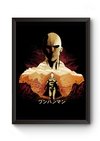 Quadro Arte Simplista One Punch Man Poster Moldurado