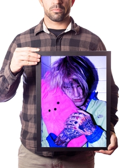 Quadro Decorativo Lil Peep  TrapStar Poster Moldurado