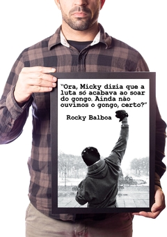 Quadro Decorativo Rocky Balboa Frase Motivacional
