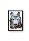 Poster Moldurado Animal Surreal Lobo Quadro