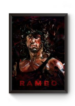 Quadro Rambo Poster Moldurado