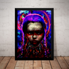 Quadro Wandinha Addams Arte Poster Moldurado