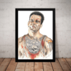 Quadro Duro De Matar Bruce Willis Tattoo Arte Moldurada