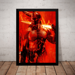 Quadro decoração Filme Hellboy Arte Poster Moldurado