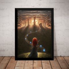 Quadro Filme Valente Princesa Disney Arte Poster Moldurado